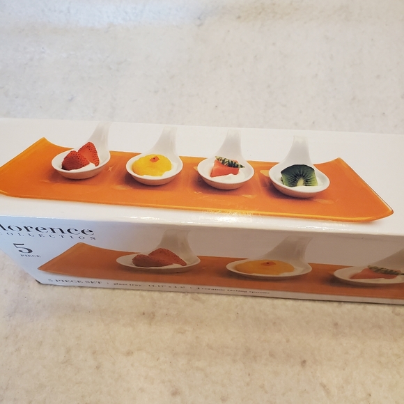 Florence Collection Circleware 5 PC Tasting Spoon Set, NIB - Picture 4 of 6